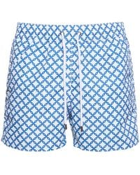 Frescobol Carioca - Shorts mare trelica in techno stampato - Lyst