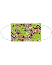 Emilio Pucci Recycled Tech Twill Travel Mask in Green Womens Accessories Face masks 