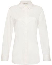 St. Agni - Open Back Long Sleeve Cotton Shirt - Lyst