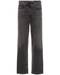 Agolde - Criss Cross Cotton Straight Jeans - Lyst