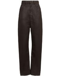 Lemaire - Shiny Coated Dropped Crotch Pants - Lyst