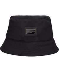 Dolce & Gabbana - Cappello bucket in nylon con logo - Lyst