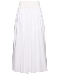 Ermanno Scervino - Langer Rock Aus Baumwolle - Lyst