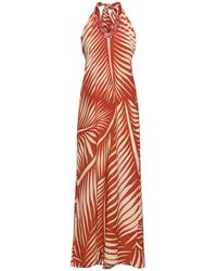 Johanna Ortiz - Printed Silk Crepe Long Dress - Lyst