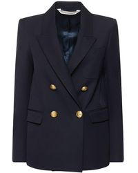 Palm Angels - Palms Double Breasted Wool Blend Blazer - Lyst