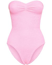 Hunza G - Brooke One Piece Strapless Swimsuit - Lyst