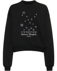Maison Margiela - Sudadera de jersey de algodón con logo - Lyst