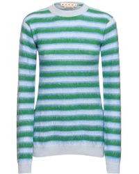 Marni - Striped Wool Blend Crewneck Sweater - Lyst