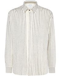 Bottega Veneta - Pinstripe Knitted Linen Shirt - Lyst