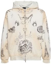 Balenciaga - Tat medium fit hoodie mit reißverschluss - Lyst