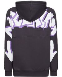 DISCLAIMER - Logo Printed Cotton Hoodie - Lyst