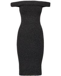 Totême - Off-Shoulder Roll Knit Midi Dress - Lyst