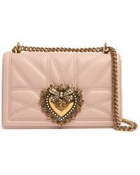 Dolce & Gabbana - Schultertasche Aus Leder "devotion" - Lyst