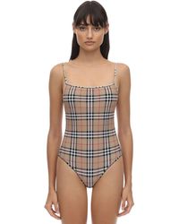 Burberry Bañador Entero De Lycra Con Estampado - Neutro