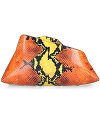 The Attico - 8:30 Pm Snake Printed Leather Clutch - Lyst