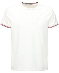 Moncler - Off-white Logo T-shirt - Lyst