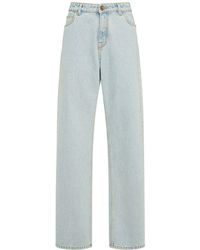 Etro - Washed Denim High Rise Wide Jeans - Lyst