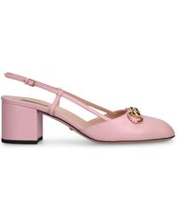 Gucci - Lady Horsebit-detailed Leather Slingback Pumps - Lyst