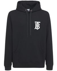 Burberry Cotton Owie Hoodie in Black for Men gym and workout clothes Burberry Activewear Mens Activewear gym and workout clothes Save 54% 