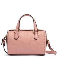 Gucci - Super Mini gg Leather Top Handle Bag - Lyst