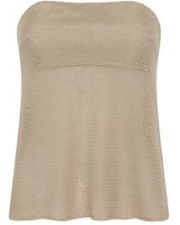 St. Agni - Recycled Mesh Knit Tube Top - Lyst