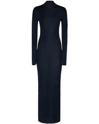 Saint Laurent - Knit Long-sleeve Maxi Dress - Lyst