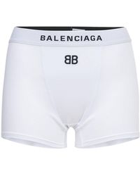 Balenciaga - Shorts Deportivos De Algodón Jersey Stretch - Lyst