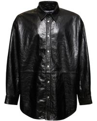 Acne Studios - Letar Shiny Nappa Leather Shirt Jacket - Lyst