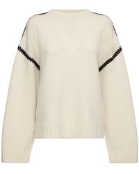 Totême - Embroidered Wool & Cashmere Sweater - Lyst