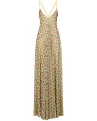 Etro - Printed Viscose Long Dress - Lyst