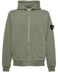 Stone Island - Hombre Sudadera De Algodón Con Capucha - Lyst