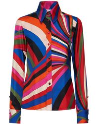Emilio Pucci - Printed Silk Long Sleeve Shirt - Lyst