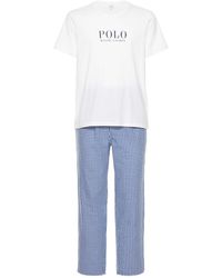 Polo Ralph Lauren Pijama De Algodón Con Botones - Blanco