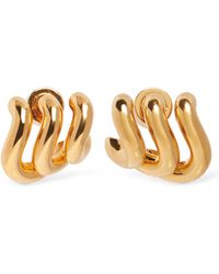 Balenciaga - Loop Trio Brass Earrings - Lyst