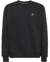Nike Sweatshirt Aus Baumwollmischung "jordan" - Schwarz