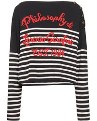 Philosophy Di Lorenzo Serafini - Pullover Aus Baumwolle Und Wolle Mit Logo - Lyst