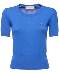 Vivienne Westwood - Bea Logo Cotton & Cashmere Knit Top - Lyst