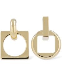 Jacquemus - Les Boucles Asymmetric Gold-tone Brass Hoop Earrings - Lyst