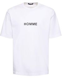 Comme des Garçons - Printed Logo Cotton T-shirt - Lyst