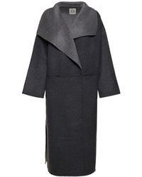 Totême - Long Wool And Cashmere Coat - Lyst
