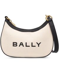 Bally - Bar Ellipse Logo Canvas Shoulder Bag - Lyst