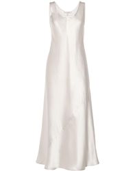 Max Mara - Vestito midi talete in raso - Lyst