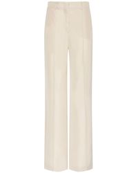 Sportmax - Orario Viscose Canvas Wide Pants - Lyst
