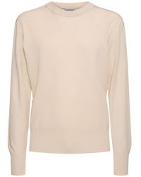 Burberry - Wool Knit Crewneck Sweater - Lyst