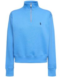 Polo Ralph Lauren - Cotton Blend Half-zip Sweatshirt - Lyst