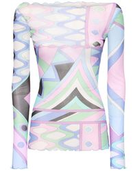 Emilio Pucci - Tulle Long Sleeve T-shirt - Lyst