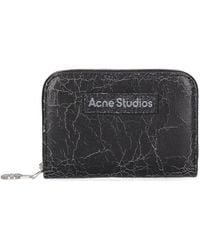 Acne Studios - Portafoglio acite in pelle con zip - Lyst