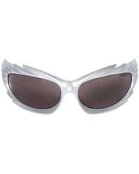 Balenciaga - 0255S Spike Rectangle Acetate Sunglasses - Lyst