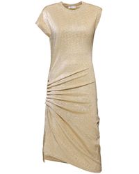 Rabanne - Stretch Lurex Jersey Midi Dress - Lyst