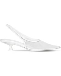 Damen Schuhe Absätze Pumps MM6 by Maison Martin Margiela Leder 40mm Hohe Sandalen Aus Plastik in Weiß 